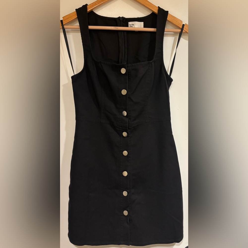 Black Button Down Mini Dress